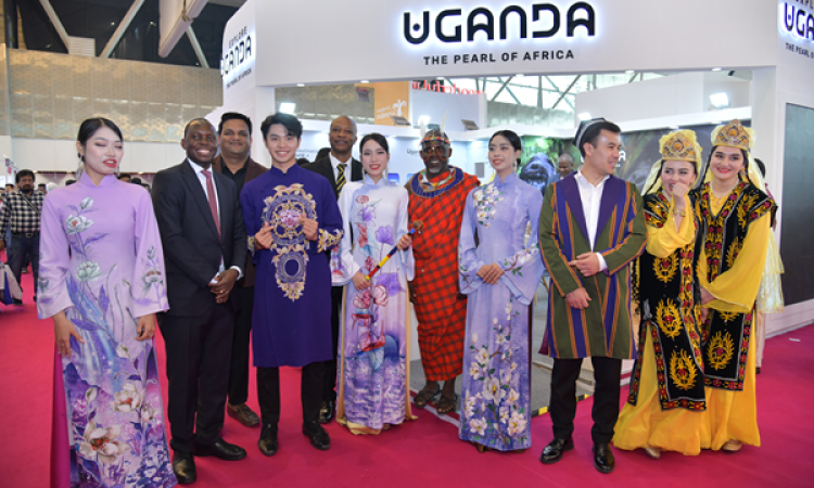 Uganda High Commission New Delhi in collaboration with Uganda Tourism Board, Uganda Wildlife Authority and Uganda Airlines promotes Destination Uganda at  SATTE 2025.